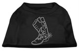 Rhinestone Boot Shirts Black L (14)