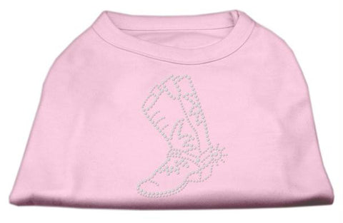 Rhinestone Boot Shirts Light Pink L (14)