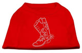 Rhinestone Boot Shirts Red L (14)