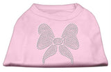 Rhinestone Bow Shirts Light Pink L (14)