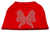 Rhinestone Bow Shirts Red L (14)