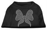 Rhinestone Bow Shirts Black M (12)