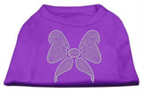 Rhinestone Bow Shirts Purple XXL (18)