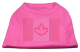 Canadian Flag Rhinestone Shirts Bright Pink L (14)