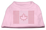 Canadian Flag Rhinestone Shirts Light Pink L (14)