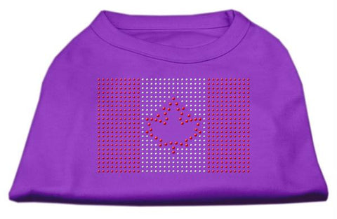 Canadian Flag Rhinestone Shirts Purple L (14)