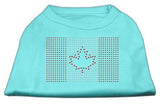 Canadian Flag Rhinestone Shirts Aqua M (12)