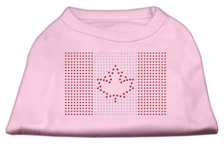 Canadian Flag Rhinestone Shirts Light Pink M (12)