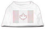 Canadian Flag Rhinestone Shirts White XS (8)