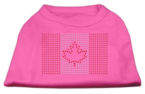 Canadian Flag Rhinestone Shirts Bright Pink XXXL(20)