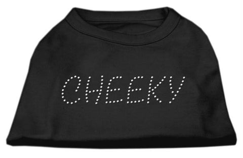 Cheeky Rhinestone Shirt Black L (14)