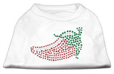 Rhinestone Chili Pepper Shirts White L (14)