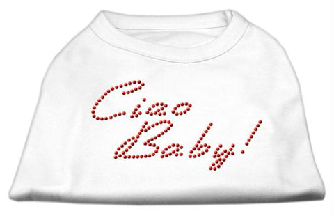 Ciao Baby Rhinestone Shirts White XXL (18)