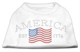 Classic American Rhinestone Shirts White L (14)