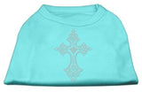 Rhinestone Cross Shirts Aqua L (14)