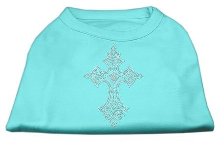 Rhinestone Cross Shirts Aqua M (12)