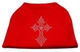 Rhinestone Cross Shirts Red M (12)