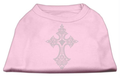 Rhinestone Cross Shirts Light Pink S (10)