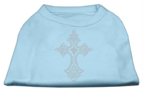 Rhinestone Cross Shirts Baby Blue XXL (18)