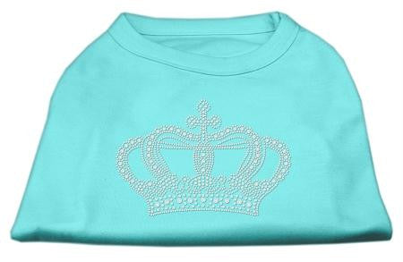 Rhinestone Crown Shirts Aqua XL (16