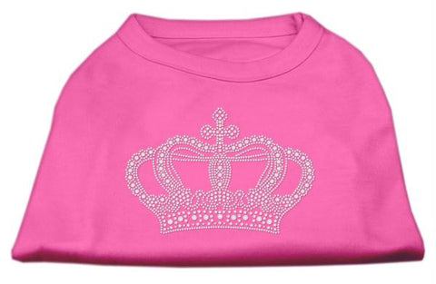 Rhinestone Crown Shirts Bright Pink XS (8)