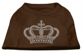 Rhinestone Crown Shirts Brown XS (8)