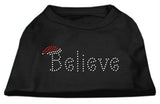 Believe Rhinestone Shirts Black L (14)