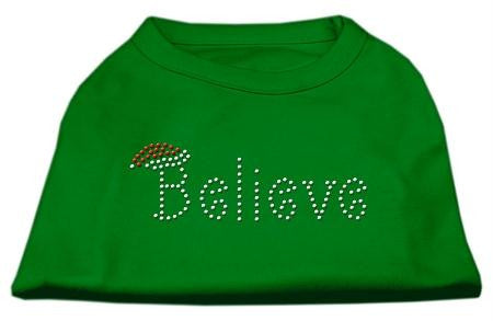 Believe Rhinestone Shirts Emerald Green Med (12)