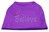 Believe Rhinestone Shirts Purple M (12)