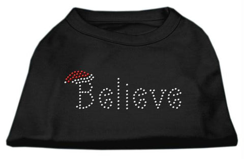 Believe Rhinestone Shirts Black XL (16)