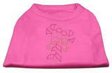 Candy Cane Rhinestone Shirt Bright Pink L (14)