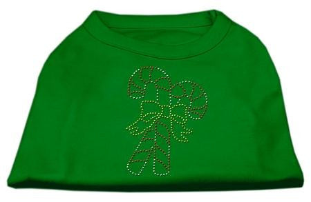 Candy Cane Rhinestone Shirt Emerald Green XS (8)