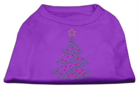 Christmas Tree Rhinestone Shirt Purple L (14)