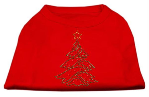 Christmas Tree Rhinestone Shirt Red M (12)