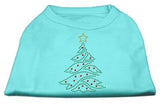 Christmas Tree Rhinestone Shirt Aqua XS (8)