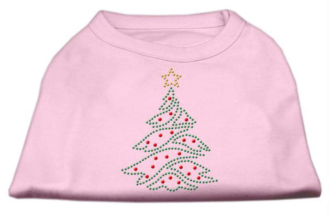 Christmas Tree Rhinestone Shirt Light Pink XS (8)