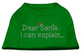 Dear Santa I Can Explain Rhinestone Shirts Emerald Green Lg (14)