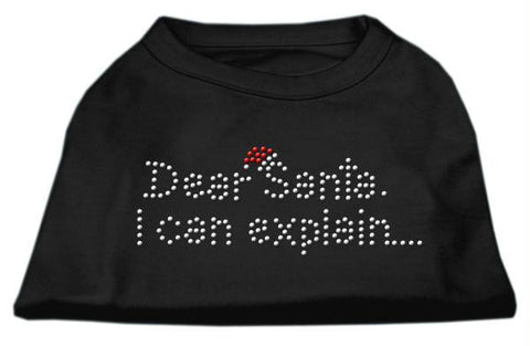 Dear Santa I Can Explain Rhinestone Shirts Black M (12)