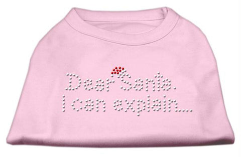 Dear Santa I Can Explain Rhinestone Shirts Light Pink M (12)