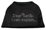 Dear Santa I Can Explain Rhinestone Shirts Black XS (8)