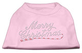 Merry Christmas Rhinestone Shirt Light Pink L (14)