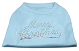 Merry Christmas Rhinestone Shirt Baby Blue S (10)