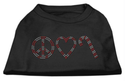 Peace, Love, and Candy Canes Shirts Black XS (8)