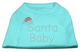 Santa Baby Rhinestone Shirts  Aqua L (14)