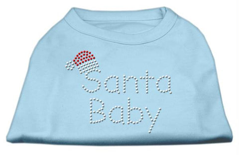 Santa Baby Rhinestone Shirts  Baby Blue XS (8)