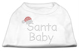 Santa Baby Rhinestone Shirts  White XS (8)