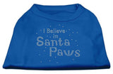 I Believe in Santa Paws Shirt Blue Lg (14)