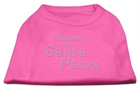 I Believe in Santa Paws Shirt Bright Pink L (14)