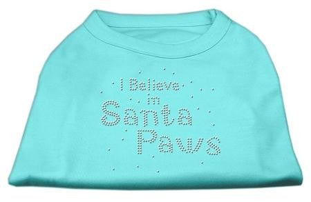 I Believe in Santa Paws Shirt Aqua S (10)