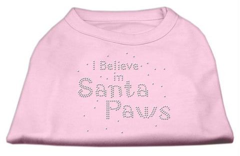 I Believe in Santa Paws Shirt Light Pink XXXL(20)